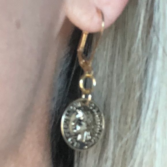 *Sale* Faux Coin earrings - Picture 2 of 4